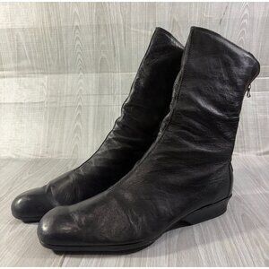 Julius 7 Zipped high 778 leather boots size 4 10.5 US color black